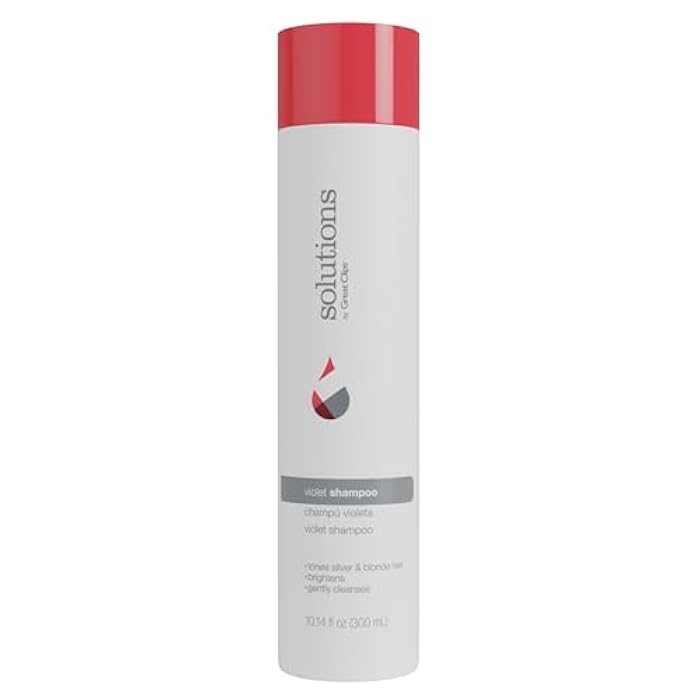 GREAT CLIPS Solutions Violet Shampoo, 10oz | Toning Shampoo Enhances Hair Color | Works on Color-Treated & Natural Hair | For Blonde, Gray, or White Hair - Image 1