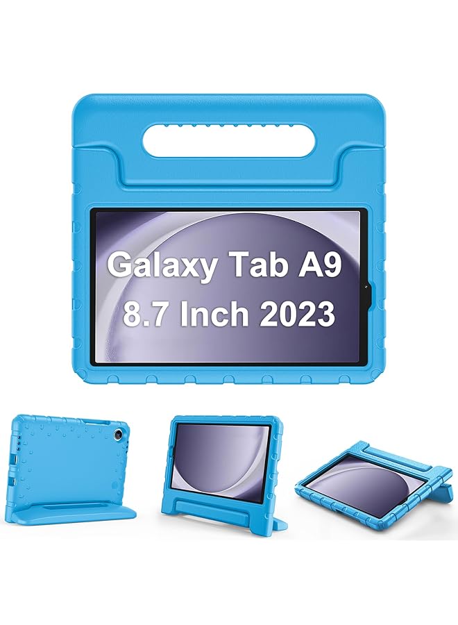 Procases Kids Case For Galaxy Tab A9 Shockproof Cover With Handle Stand Lightweight Kids Friendly Protective Case For Galaxy Tab A9 2023 Sm X110 Blue - Image 1