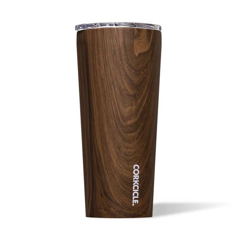 Corkcicle Classic Tumbler - Keeps Drinks Cold for 9 Hours & Hot for 3 - Triple-Insulated Stainless Steel - Holiday Tumbler Gift - 24 oz - Walnut Wood - Image 1