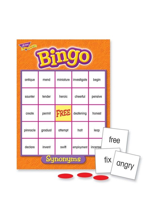 Trend Enterprises - : Synonyms Bingo Game Exciting Way For Everyone To Learn Play 8 Different Ways Perfect For Classrooms And At Home 2 To 36 Players For Ages 10 And Up - Image 1