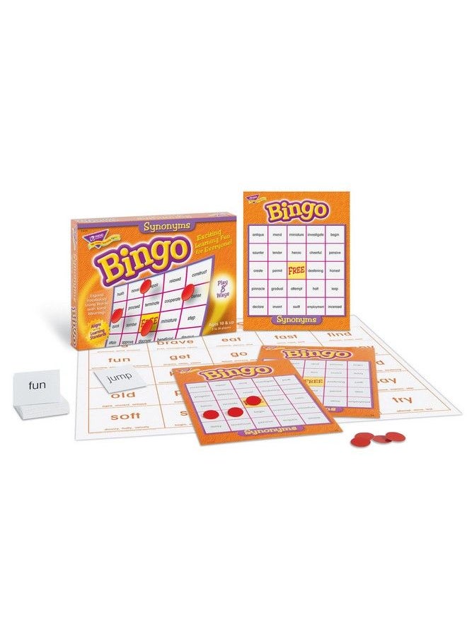 Trend Enterprises - : Synonyms Bingo Game Exciting Way For Everyone To Learn Play 8 Different Ways Perfect For Classrooms And At Home 2 To 36 Players For Ages 10 And Up - Image 1