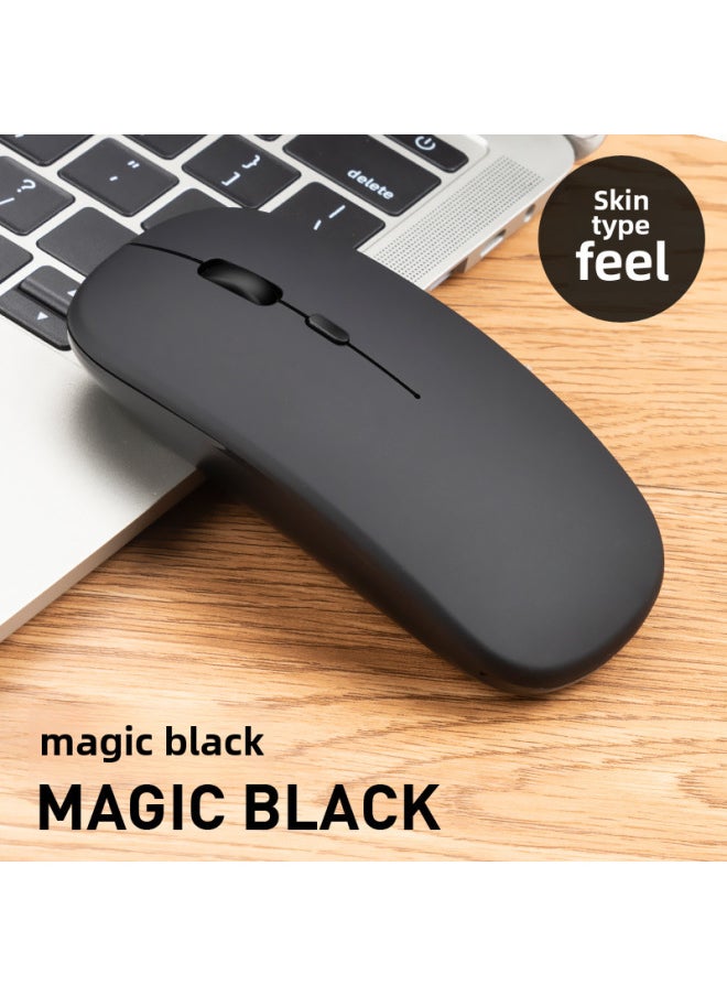 Generic Wireless Optical Mouse 1600dpi High Resolution Usb Interface For Laptop Desktop Computer-Color:2.4g Matte Black  - Image 1