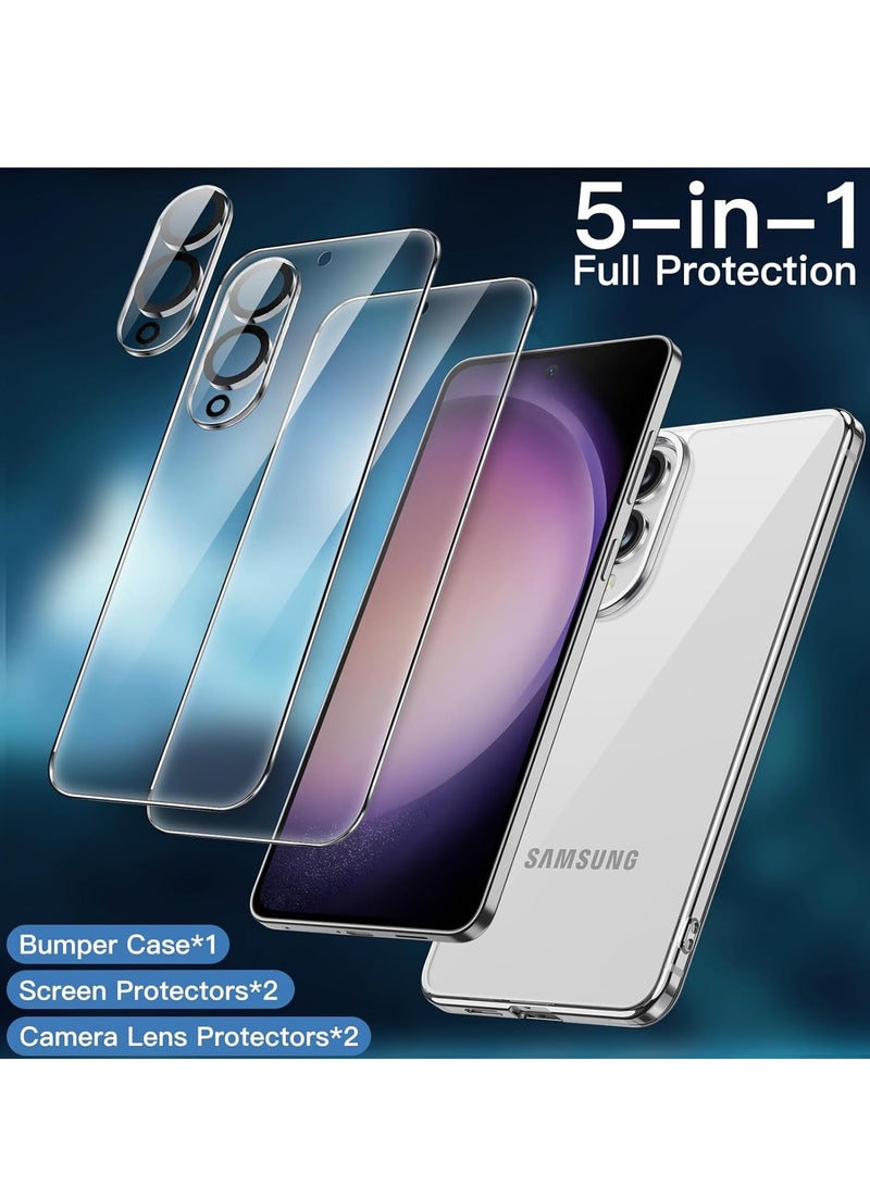 BORTONY Samsung Galaxy S25 Edge Case Cover Non-Yellowing Slim Case with 2-Pack Hd Clear Screen Protector and 2-Pack Camera Lens Protector For Samsung Galaxy S25 Edge - Image 3