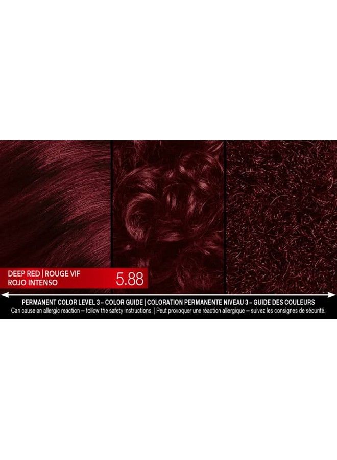 Schwarzkopf Keratin Color Permanent Hair Color Cream 5.88 Deep Red - Image 3