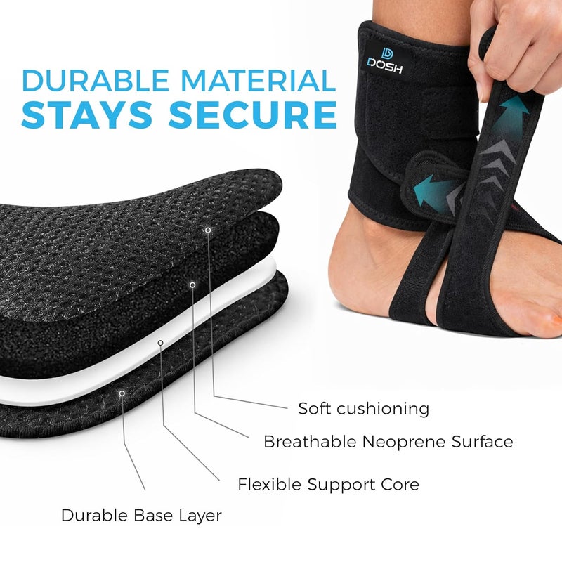 Dosh AFO Foot Drop Brace - Drop Foot Braces - Foot Drop Brace for Walking - AFO Brace - Drop Foot Brace for Walking - Ankle Foot Orthosis for Foot Drop - Foot Drop Orthosis (Right - One Size) - Image 5