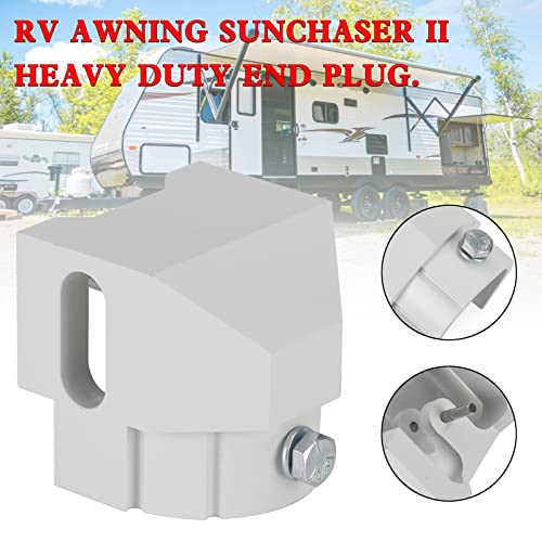 Frezon Alminum Replacement Part End Plug Solid Fit for Dometic RV Awning Sunchaser II Replacement - Image 2