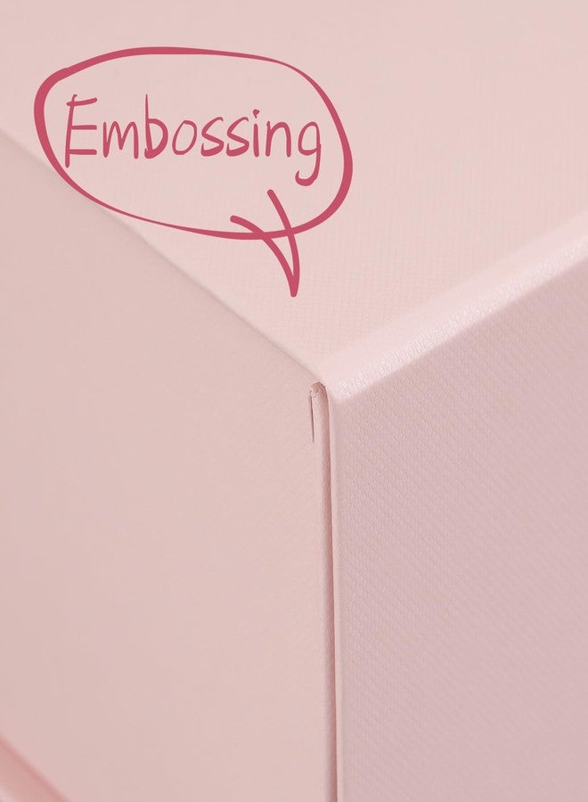 Rsgift Pink Gift Box with Satin Ribbon Collapsible 11x7.8x3.5 Inches Gift Box with Magnetic Closure Matte Textured Finish Box for Wedding Gifts. - Image 5