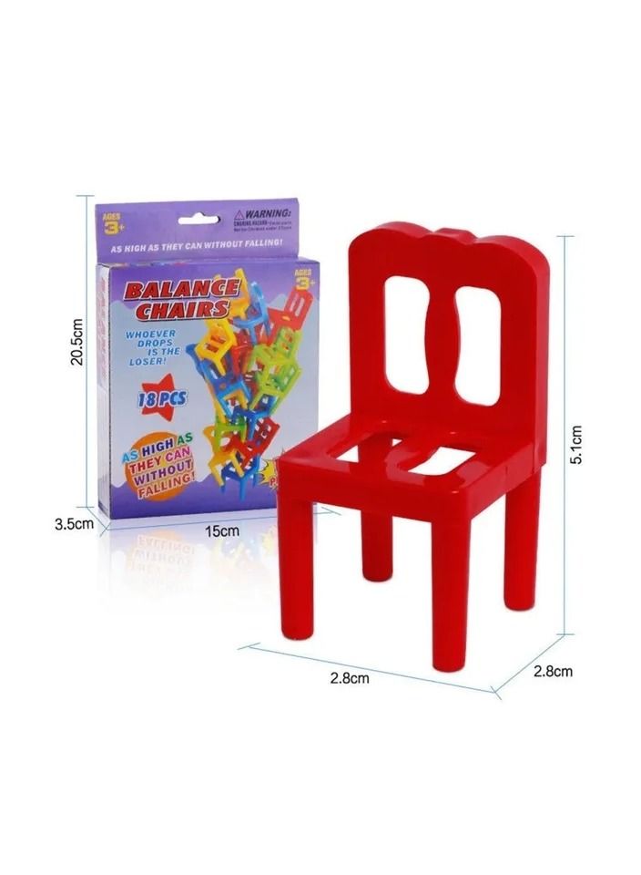 18-Pieces/Set Board Game Balance Chairs - Image 4