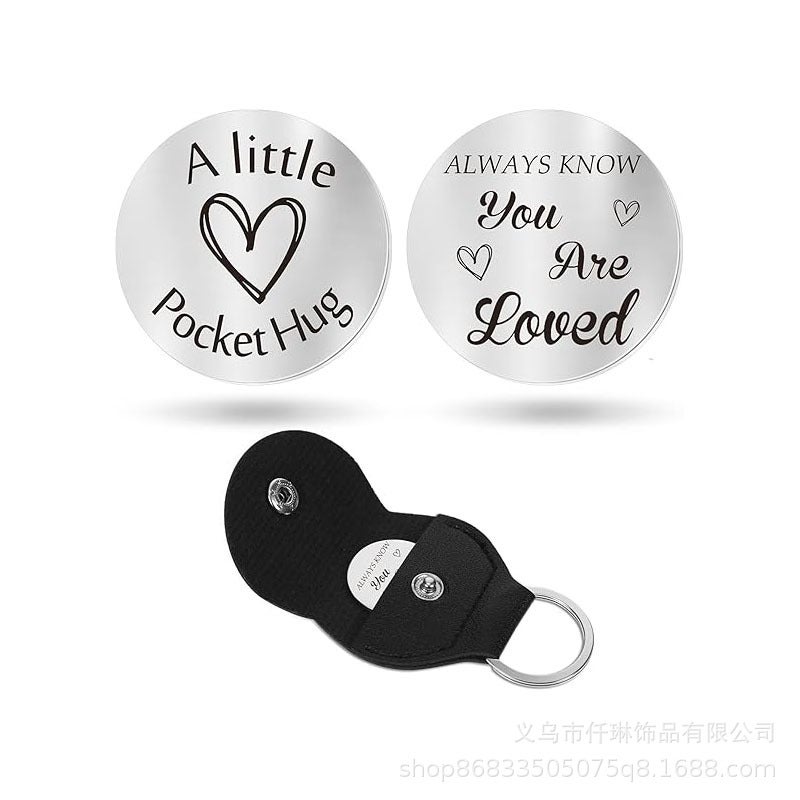 New Selling Souvenir Stainless Steel Decision Coin Double Sided Inspirational Gift Lucky Coin Engraving Keychain - Image 2