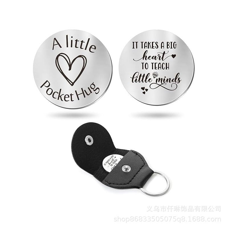 New Selling Souvenir Stainless Steel Decision Coin Double Sided Inspirational Gift Lucky Coin Engraving Keychain - Image 5
