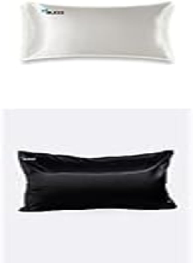 Bless satin pillowcase (silver) + Bless pillowcase black