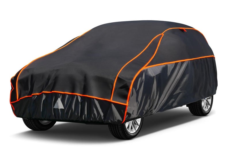 Kayme Hail Protector SUV Car CoverAnti Hail Thickened MultiLayered EVA Car Cover Waterproof All Weather with Wind Straps Outdoor Hail Protection Cover Fit SUV JeepLength 192 to 201 Inch