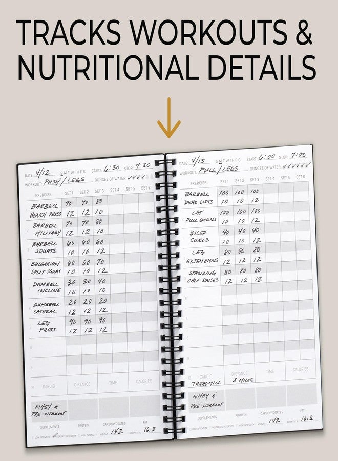 ZICOTO The Ultimate Fitness Journal for Tracking and Crushing Your Gym Goals - Detailed Workout Planner & Log Book For Men and Women - Great Gym Accessories With Calendar, Nutrition & Progress Tracker - Image 3