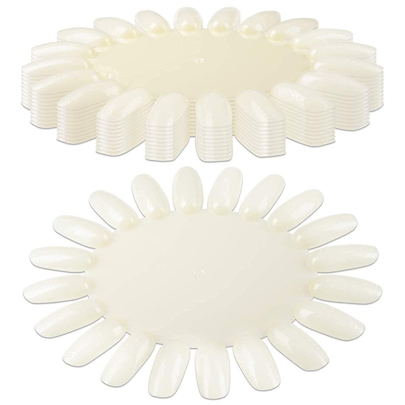 BOZLIN 10 Pallete 20 Tips in 1 board for Nail Art Design Pattern Practice and Natural Natural Pack of 10 - Image 1