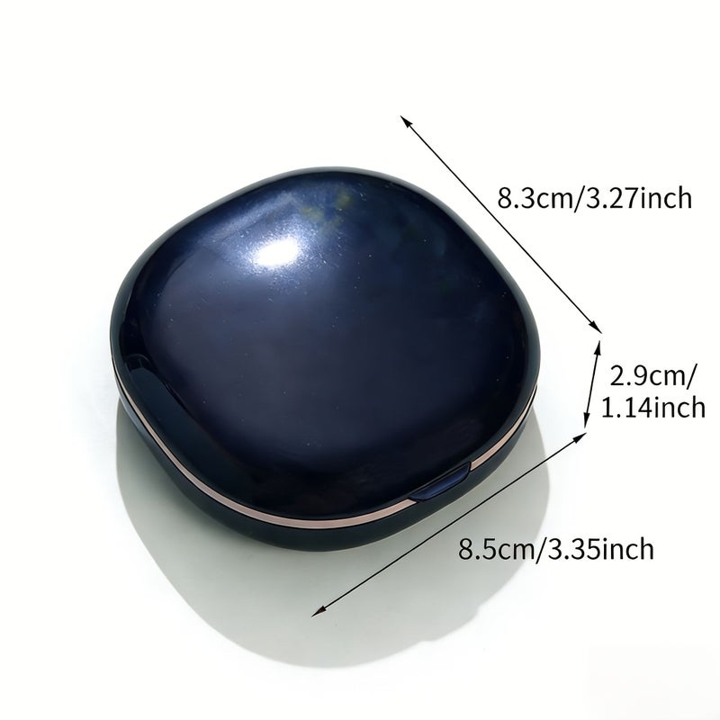 Portable Denture Retainer Storage Case with Mirror Dark Blue Dustproof Travel Home Use - Image 3