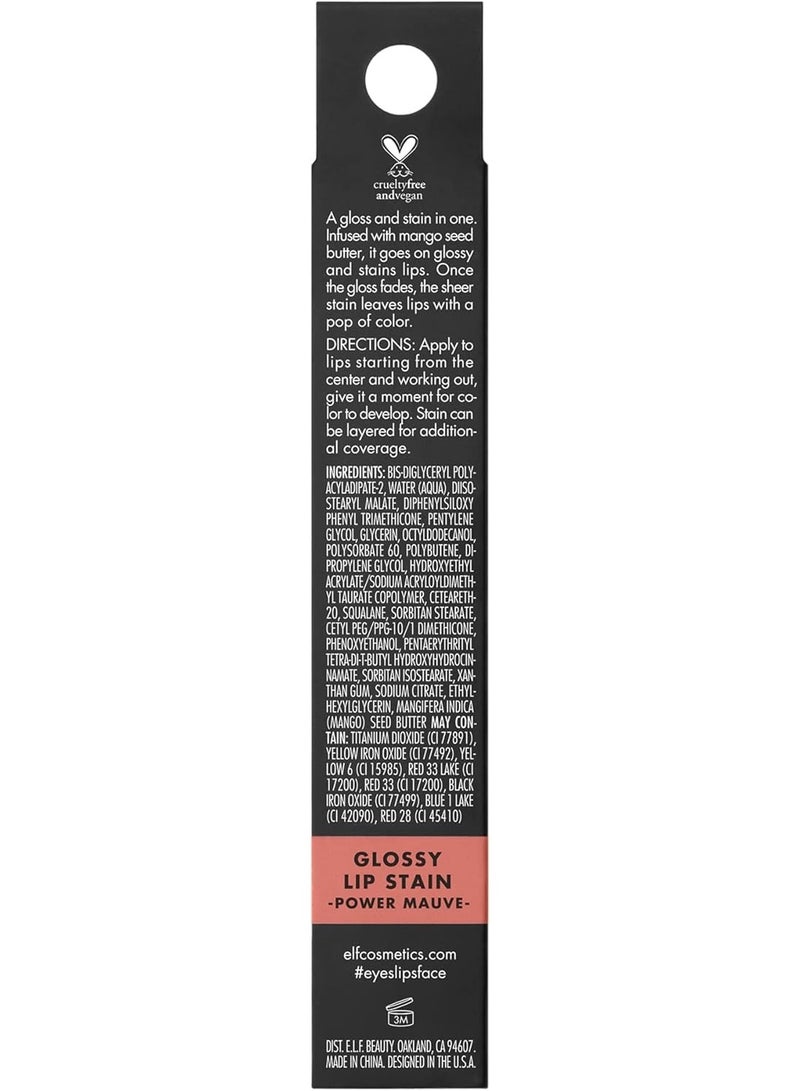 إلف أحمر شفاه لامع من إلف، يدوم طويلاً، خفيف الوزن، يمنحكِ لوناً شفافاً جذاباً ولمسة نهائية لامعة رقيقة، نباتي ولم يُختبر على الحيوانات، لون موف قوي - Image 4