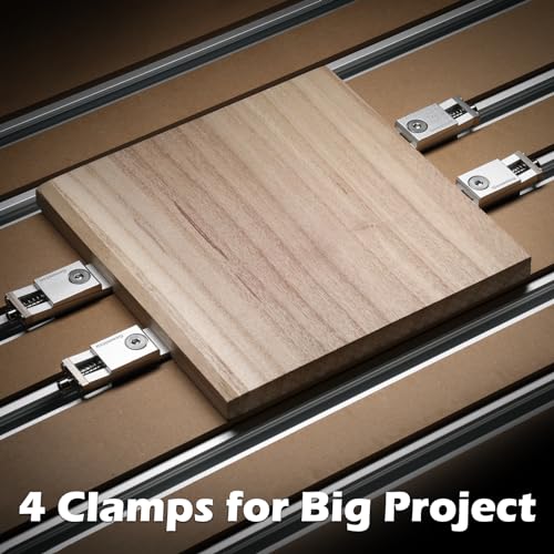 Genmitsu 2PCS Upgrade Aluminum Mini Vise Clamp, High-Precision CNC Router Clamp for Woodworking & Metalworking Milling Project, Size 2.2" x 0.9" x 0.8" (56 x 22 x 21mm), Low Profile - Image 2