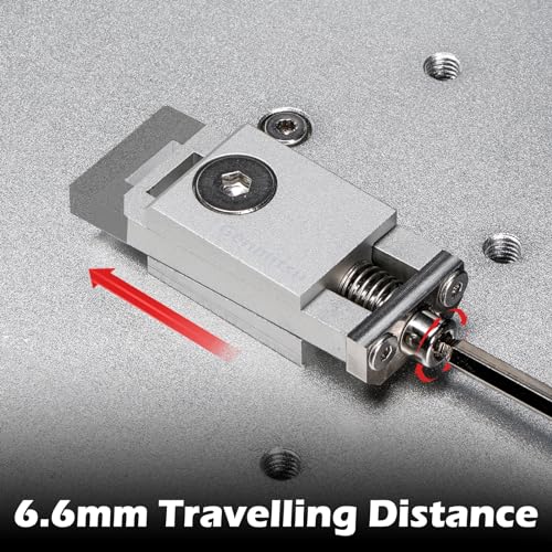 Genmitsu 2PCS Upgrade Aluminum Mini Vise Clamp, High-Precision CNC Router Clamp for Woodworking & Metalworking Milling Project, Size 2.2" x 0.9" x 0.8" (56 x 22 x 21mm), Low Profile - Image 5