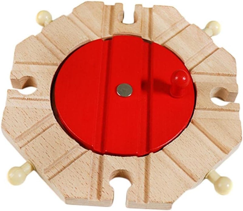 كلاراكو قرص دوار للسكك الحديدية | ملحق مسار قطار خشبي | بناء جسر سكة حديدية | لعبة تعليمية للأطفال الصغار - Image 5