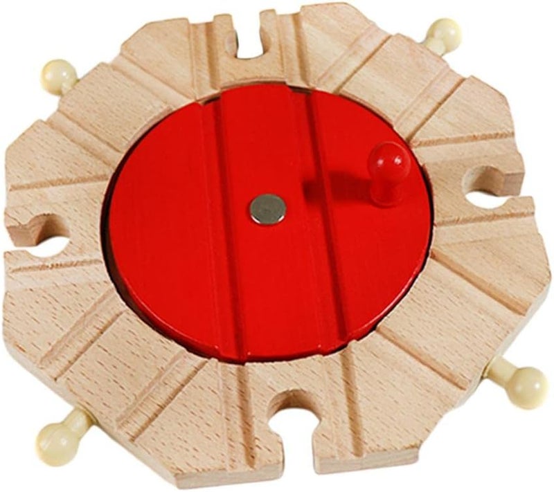 كلاراكو قرص دوار للسكك الحديدية | ملحق مسار قطار خشبي | بناء جسر سكة حديدية | لعبة تعليمية للأطفال الصغار - Image 2