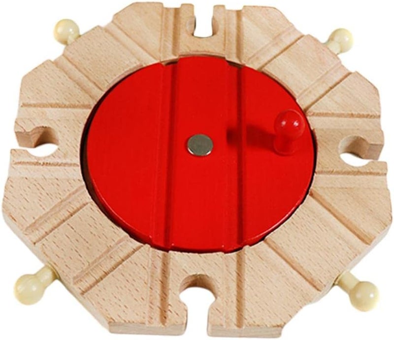 كلاراكو قرص دوار للسكك الحديدية | ملحق مسار قطار خشبي | بناء جسر سكة حديدية | لعبة تعليمية للأطفال الصغار - Image 4