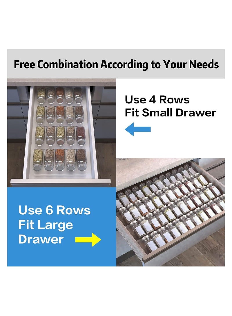 هومستر 6 PCS درج التوابل حامل برطمان توابل، أكريليك شفاف - Image 5