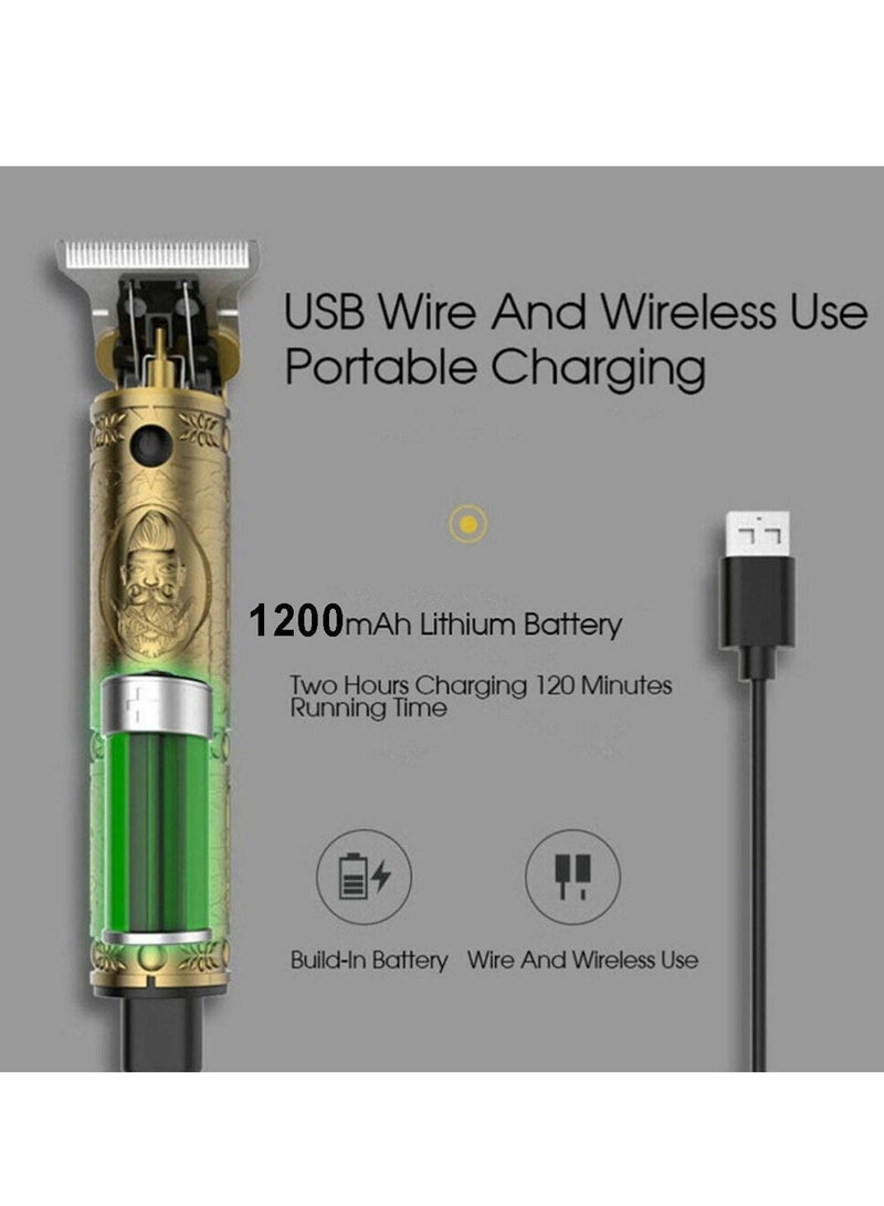 Professional Hair Clippers for Men Outliner Grooming Beard Trimmer Close Cutting Salon Cordless Rechargeable Quiet With Scissor,Cord And Cordless Shavers (SD-888) - Image 4