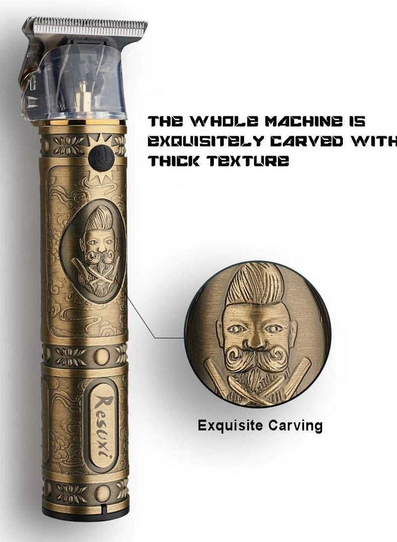 Professional Hair Clippers for Men Outliner Grooming Beard Trimmer Close Cutting Salon Cordless Rechargeable Quiet With Scissor,Cord And Cordless Shavers (SD-888) - Image 1