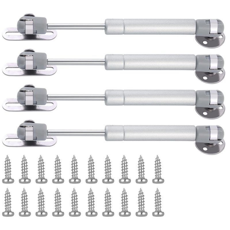JING 120N lb Gas Strut Cabinet Hinge Safety Lift Support Soft Open Down Lid Support Buffer Telescopic Cabinet Door Glue Head Gas Spring Supports 6 inch Length 4 Pack - Image 2