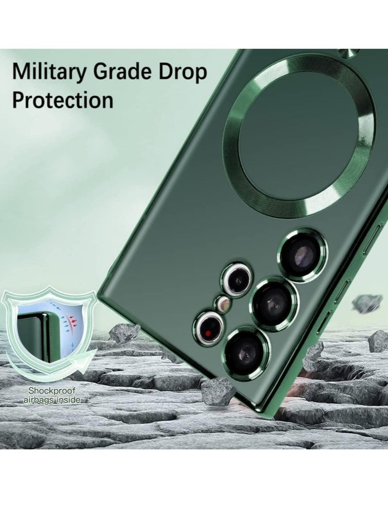 ELTRAZONE Magnetic Clear Case for Samsung Galaxy S23 Ultra with Camera Lens Protector Magsafe Compatible Electroplated Soft TPU Shockproof Anti-Scratch Phone Case - Image 5