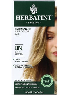 Herbatint Herbatint Permanent Herbal Hair Color Gel 8N Light Blonde 150 ml  - Image 1