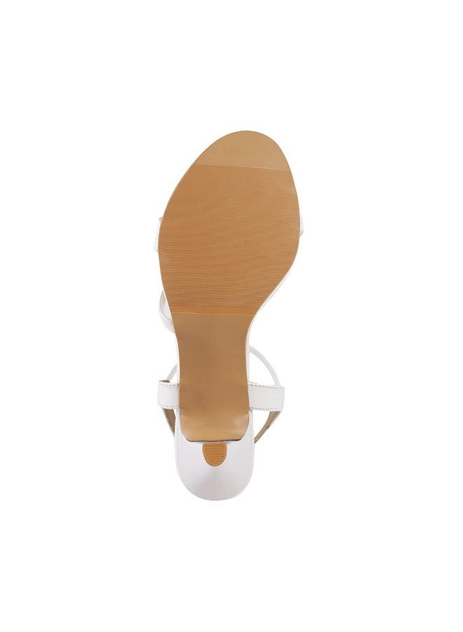 مترو صندل Metro نسائي بكعب عالٍ من الجلد الصناعي باللون الأبيض، مقاس المملكة المتحدة/7، مقاس الاتحاد الأوروبي/40 (40-2348) - Image 4