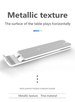 0TO1 TECH Laptop Stand 6-Speed Adjustable ABS Silicone Foldable Portable Laptop Stand for 10-15.6 ft Laptop White  - Image 5