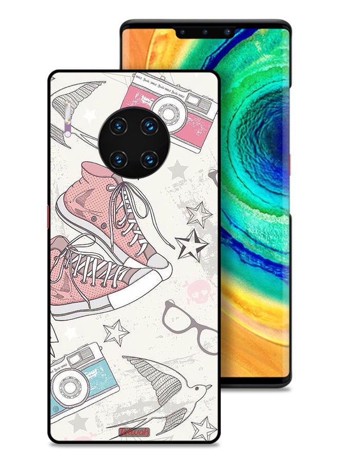 Tolwak Huawei Mate 30E Pro 5G Protective Case Cover Canva Shoes And Camera Art  - Image 1