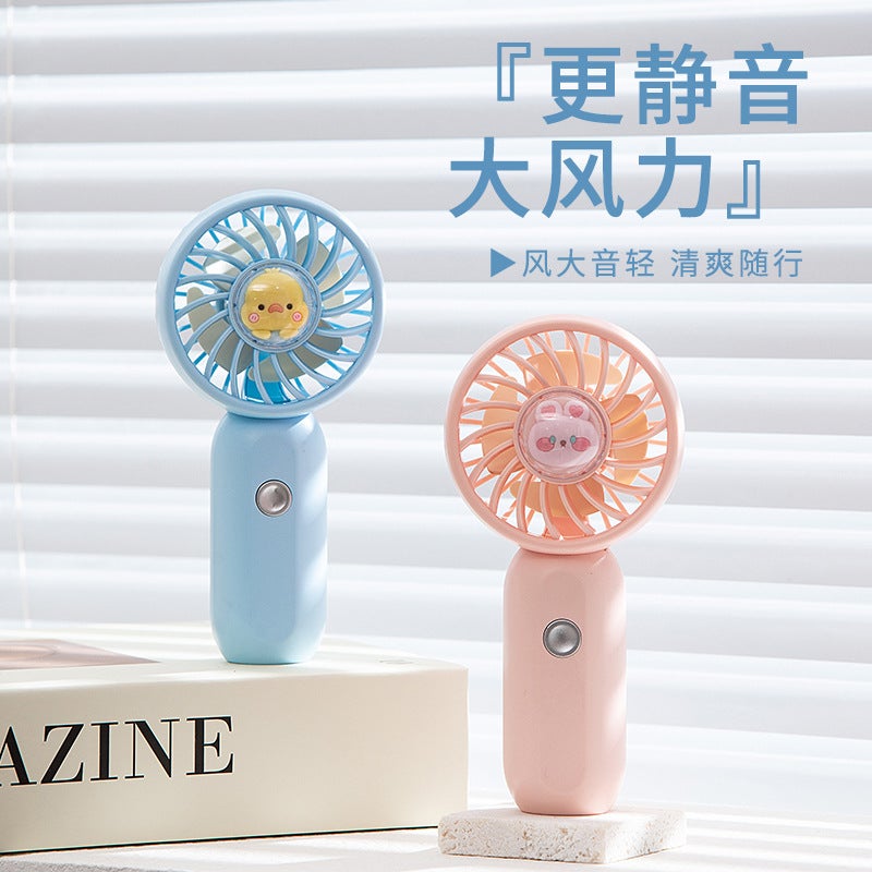 Hand-Held Small Fan Mini Portable Outdoor Hand-Held Small Electric Fan Home Desktop Light Sound Electric Fan - Image 3