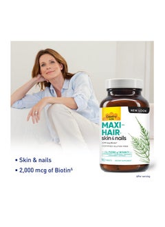 Country Life Maxihair With 2000Mcg Of Biotin Nourishes Hair Skin And Nails 90 Tablets Certified Gluten Free Certified Vegetarian  - Image 5