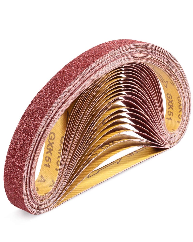 S SATC Sanding Belts 1Ã—30-Inch Sanding belt Belt Sander Belt Sander Paper, (4 Each of 60, 80, 120,150,240,400 Grits) Aluminum Oxide 24PCS - Image 1