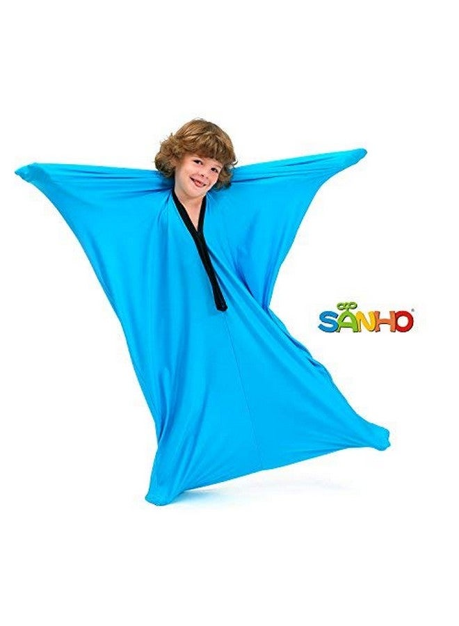 SANHO Sensory Sock Body Sock,Small,3-5 Years, 40" H x 27" W,Good for Height:30"-41",Perfect for Children with Sensory Processing Disorder,Updated Version,Bright Blue