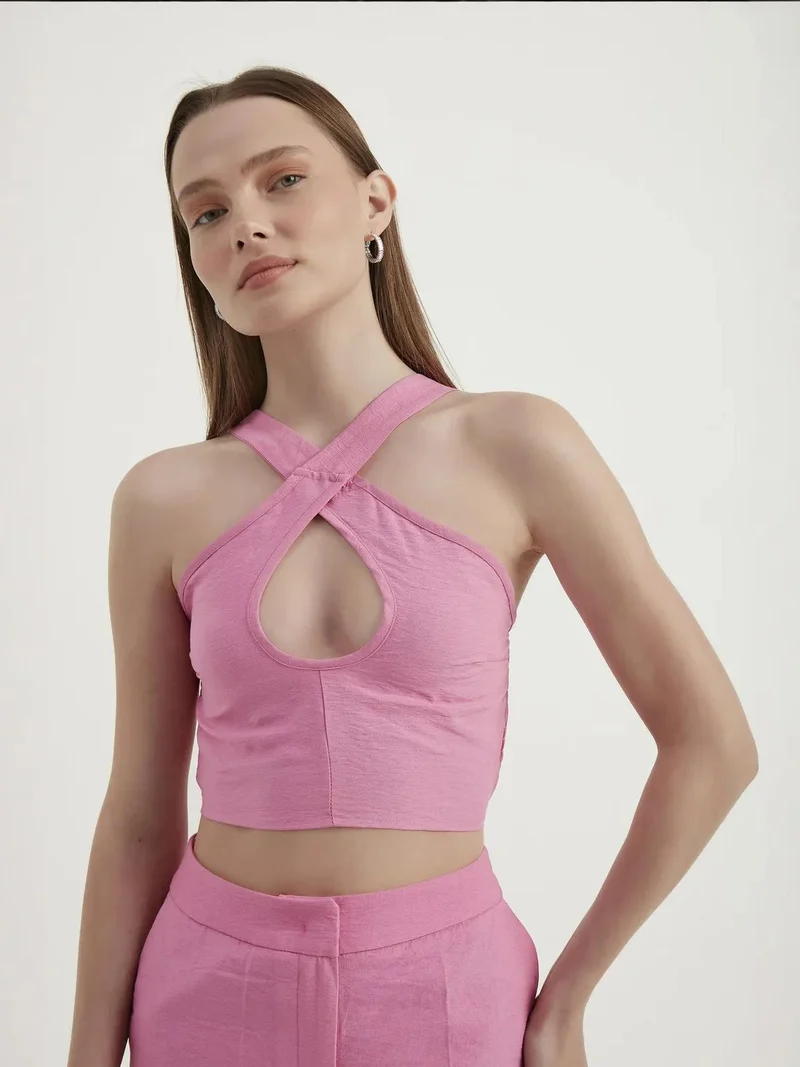 HICCUP Halter Cut Out Crop top