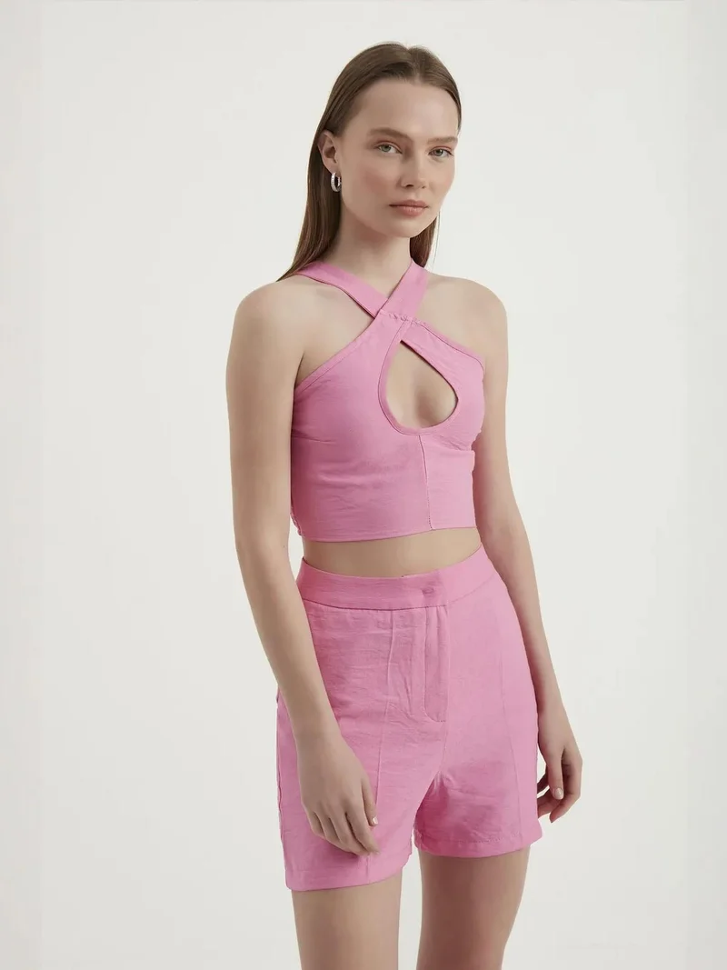 HICCUP Halter Cut Out Crop top