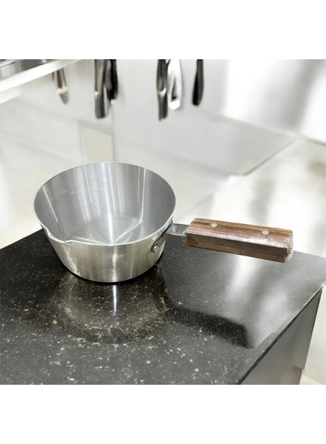 وعاء غلاية الحليب بمقبض خشبي - Image 1