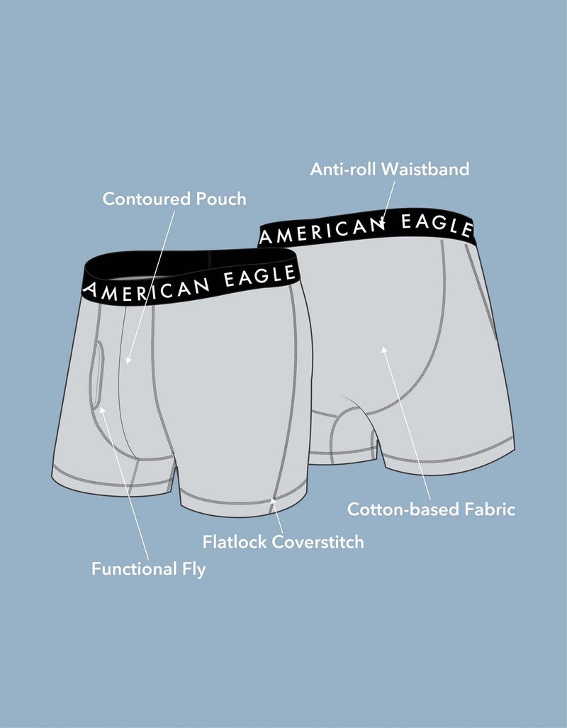 American Eagle AEO Men's Stretch Boxer Short 3-Pack - Image 3