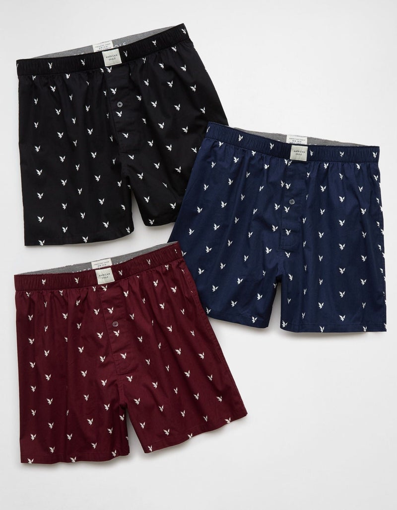 American Eagle AEO Men's Stretch Boxer Short 3-Pack - Image 1