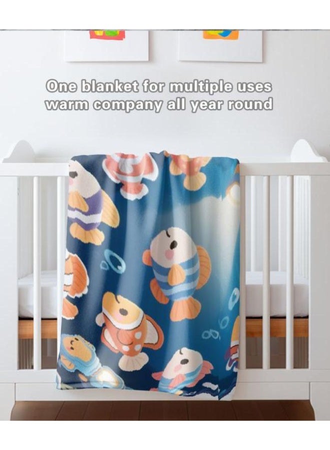 general Baby and children's cartoon flannel thin blanket (warm and comfortable, suitable for sleep, game use) 70cm*100cm - Image 3