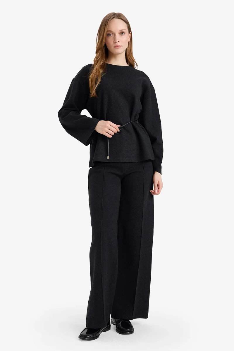 Defacto Wide Leg Straight Leg Trousers
