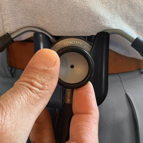 ADC 218BK 218 حافظة سماعة طبية خفيفة الوزن مع مشبك للخصر، أسود - Image 5