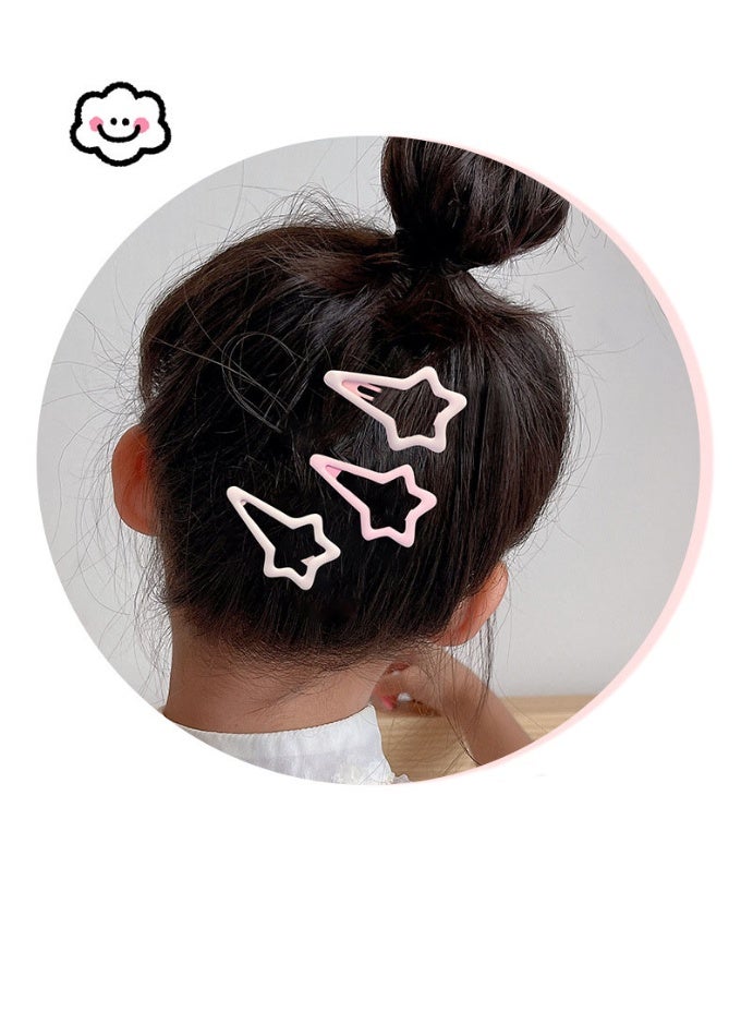 Layali 15-Piece Pink Gradient Star Heart Hairpin, Side Clip Bangs Clip - Image 3