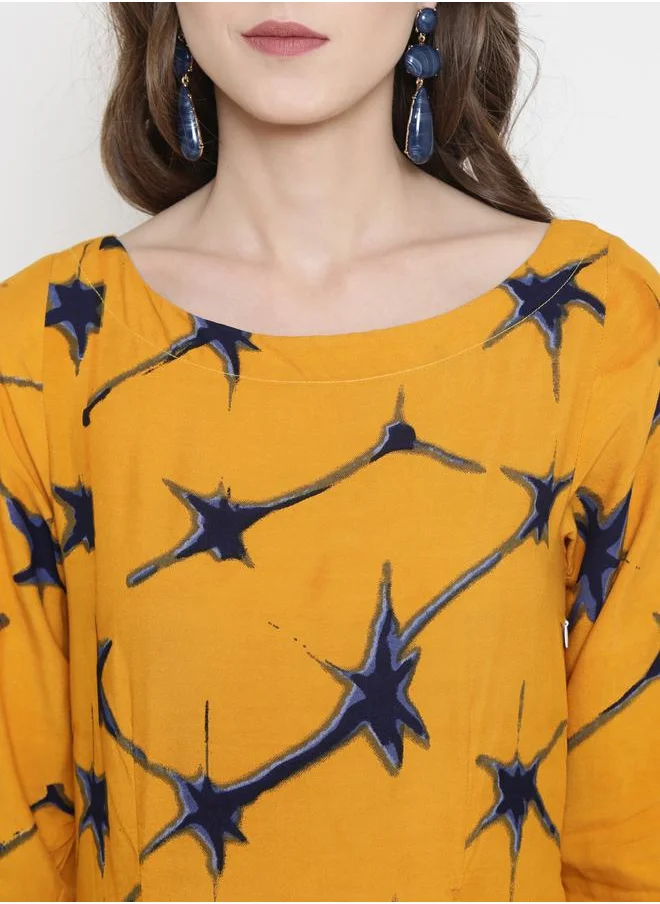 Sera Tie-Dye Print A-Line Midi Dress by Styli