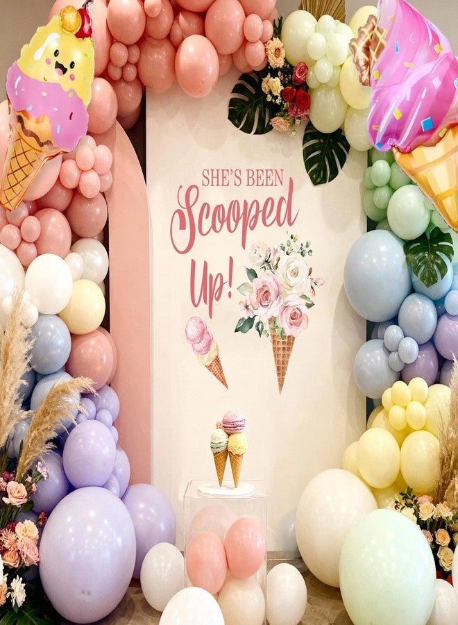 Dvehdbay Shes Been Scooped Up Bridal Shower Decorations - Shes Been Scooped Up Sign Decal for Balloons Arch Backdrop, Ice Cream Bridal Shower Decorations, Bachelorette Wedding Engagement Party Decoration - Image 2