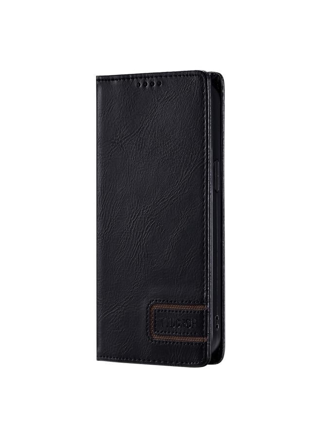 S-TOP Case For Samsung Galaxy A73 5G TTUDRCH RFID Retro Texture Magnetic Leather Phone Case - Image 2